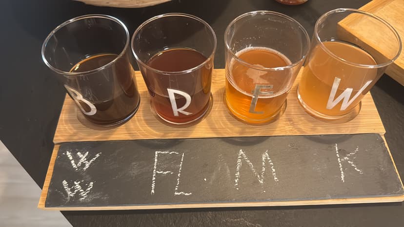 Provbricka med ölsorter